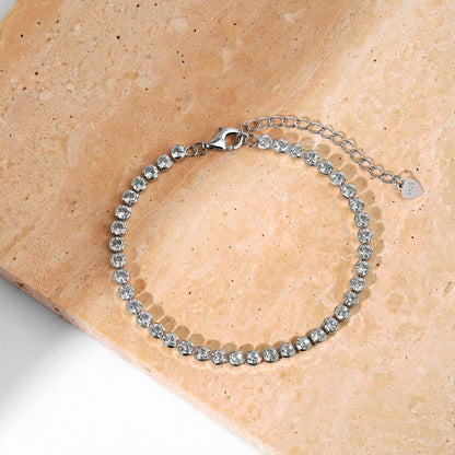 [Rose Jewellery]Dazzling Sparkling Round Cut Daily Bracelet