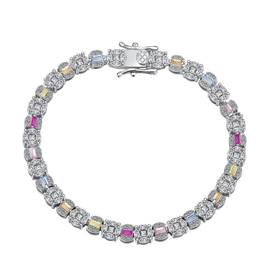 [Rose Jewellery]Dazzling Radiant Multi Cut Daily Bracelet