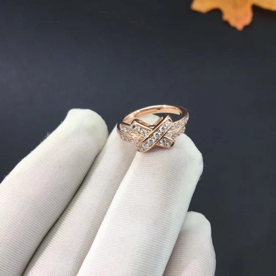 [Rose Jewelrys]JEUX DE RING PINK GOLD DIAMOND