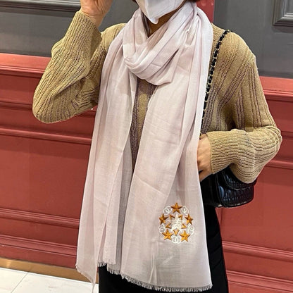 SCARF 200 CM IN OYSTER TAN CASHMERE 394615