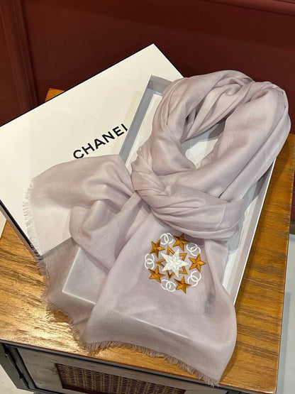 SCARF 200 CM IN OYSTER TAN CASHMERE 394615