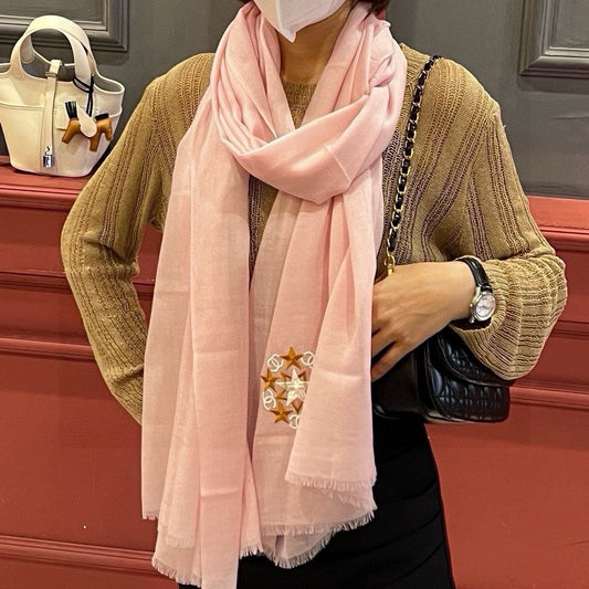 SCARF 200 CM IN BLUSH PINK CASHMERE 394617