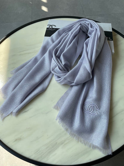 SCARF 210 CM IN PASTEL PURPLE CASHMERE  402209