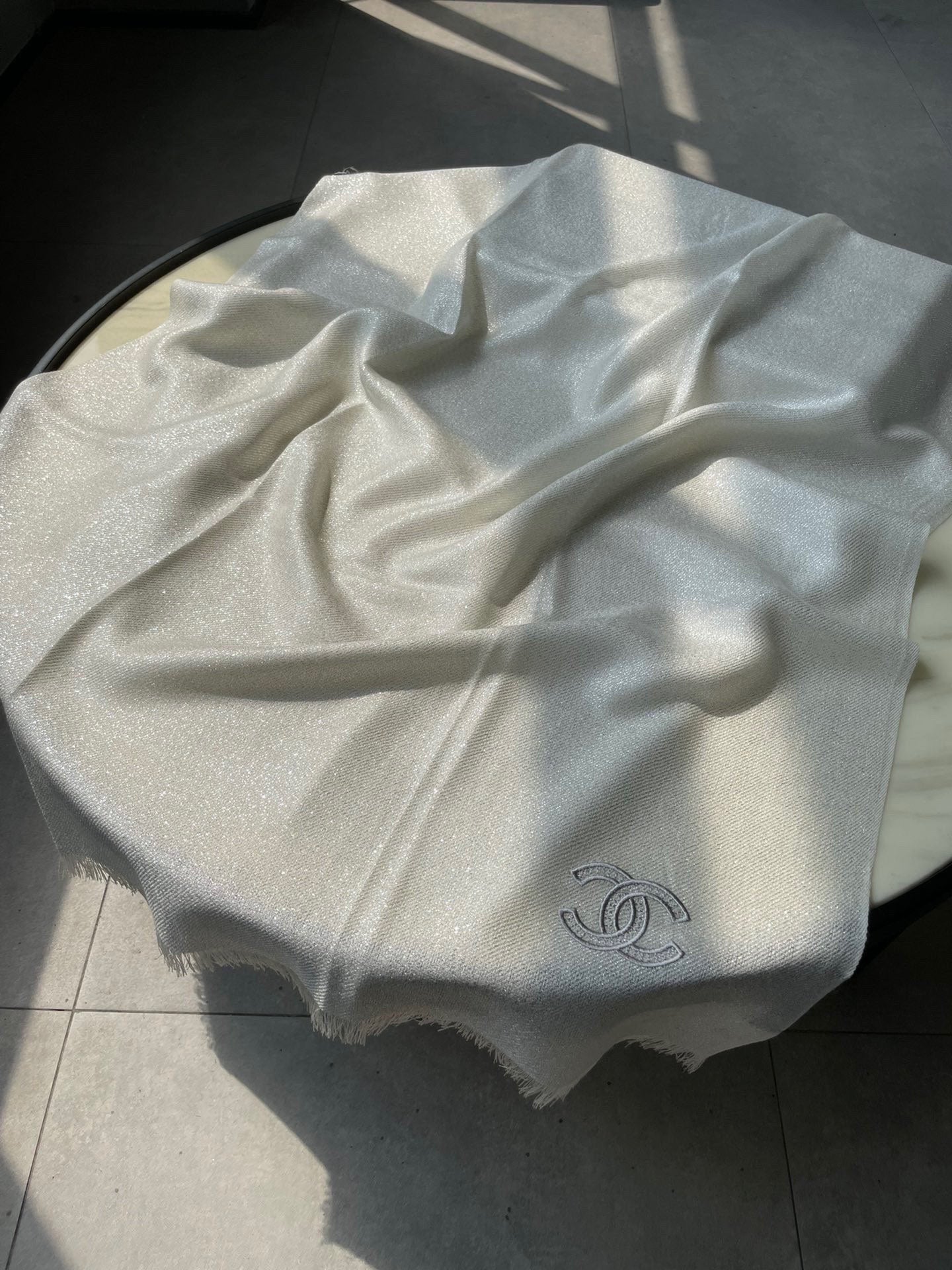 SCARF 210 CM IN IVORY WHITE CASHMERE  402210